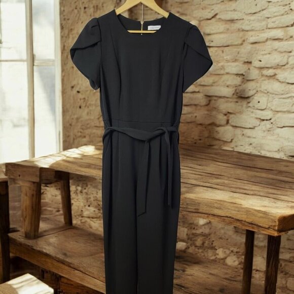 Calvin Klein Belted Cropped Jumpsuit - Like New Condition - Picture 1 of 12
